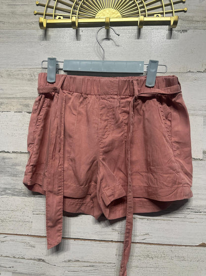 Copper Key Paperbag Shorts Girls M Mauve Pink Elastic Waist Tie Belt EUC0