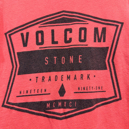 Volcom Graphic Tee Boys 3T Red Stone Trademark Skater GUC*1