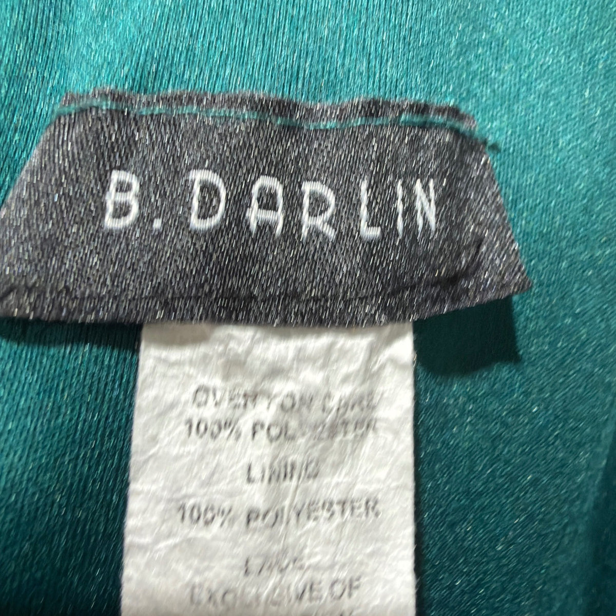 B. Darlin Lace Fit & Flare Dress Women 15/16 Teal Green Metallic Formal EUC1