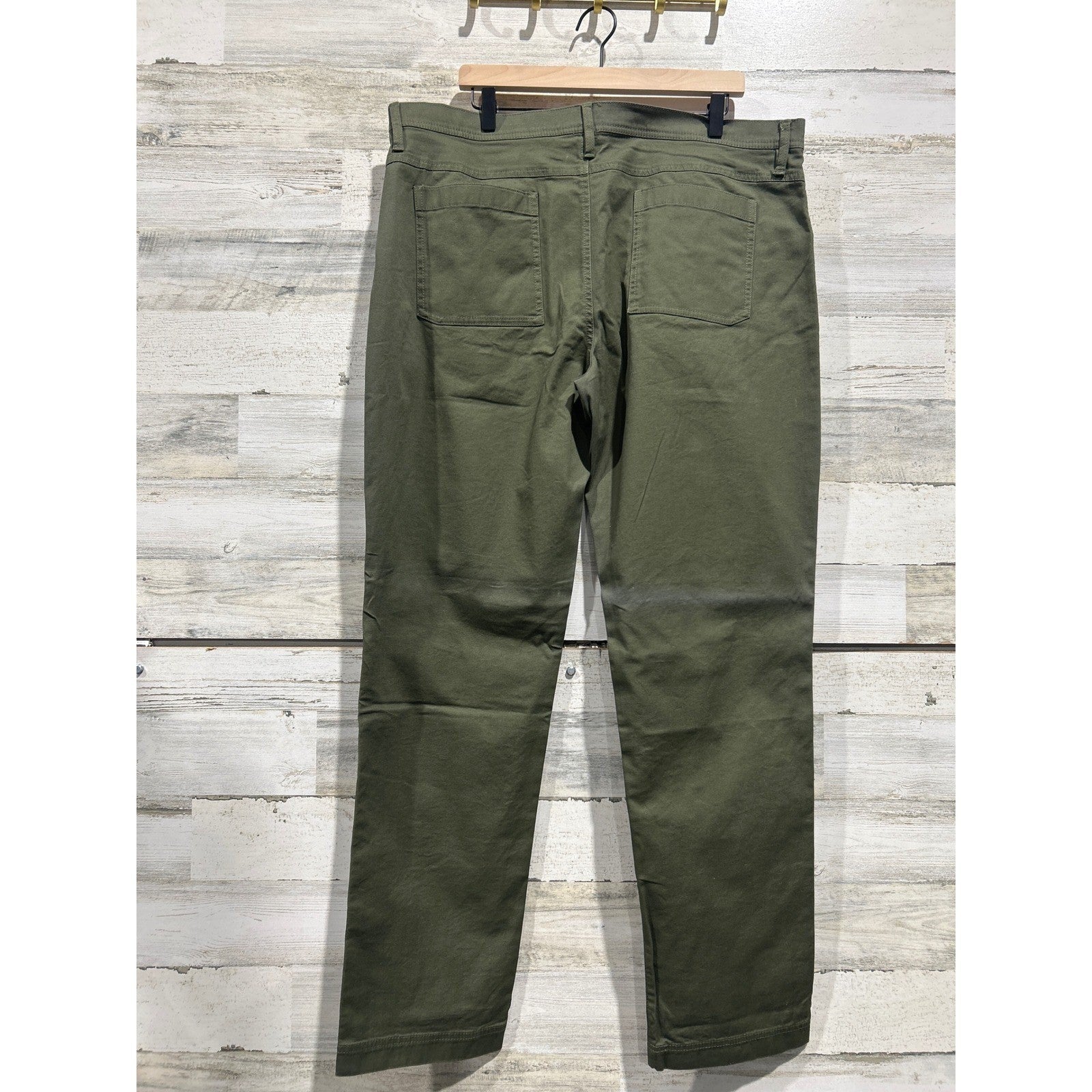 L.L. Bean Canvas Pants Mens 40x34 Green 5-Pocket Gorpcore NWT *Flawed*2