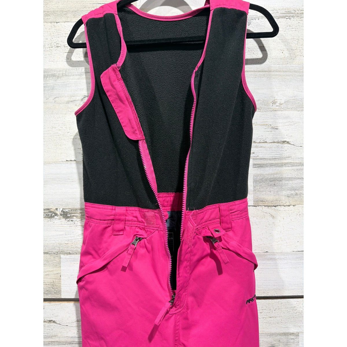 Arctix Snow Bib Overalls Girls Large Pink Black Insulated Ski Pants GUC*8