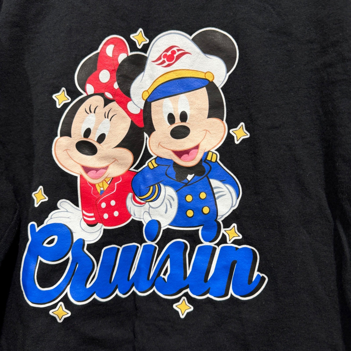 Gildan Disney Cruise Line Shirt Boys S Black Mickey Minnie Long Sleeve EUC1
