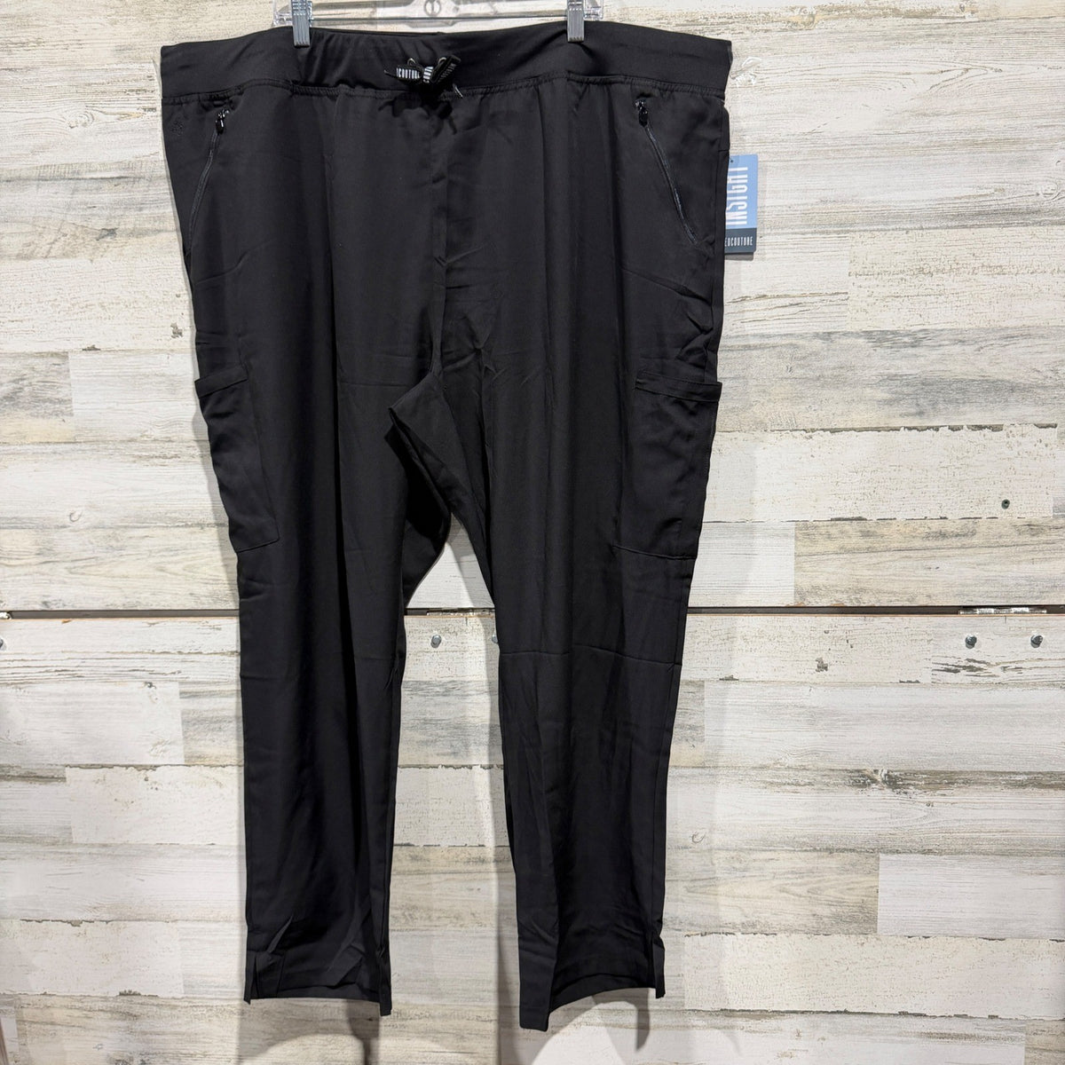 Med Couture Insight Scrub Pants Women 4XL Black Solid Modern NWT0