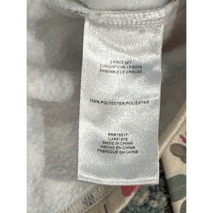 Vince Camuto 2-Piece Hoodie Leggings Set Girls 5 Cream Floral*Flawed*4