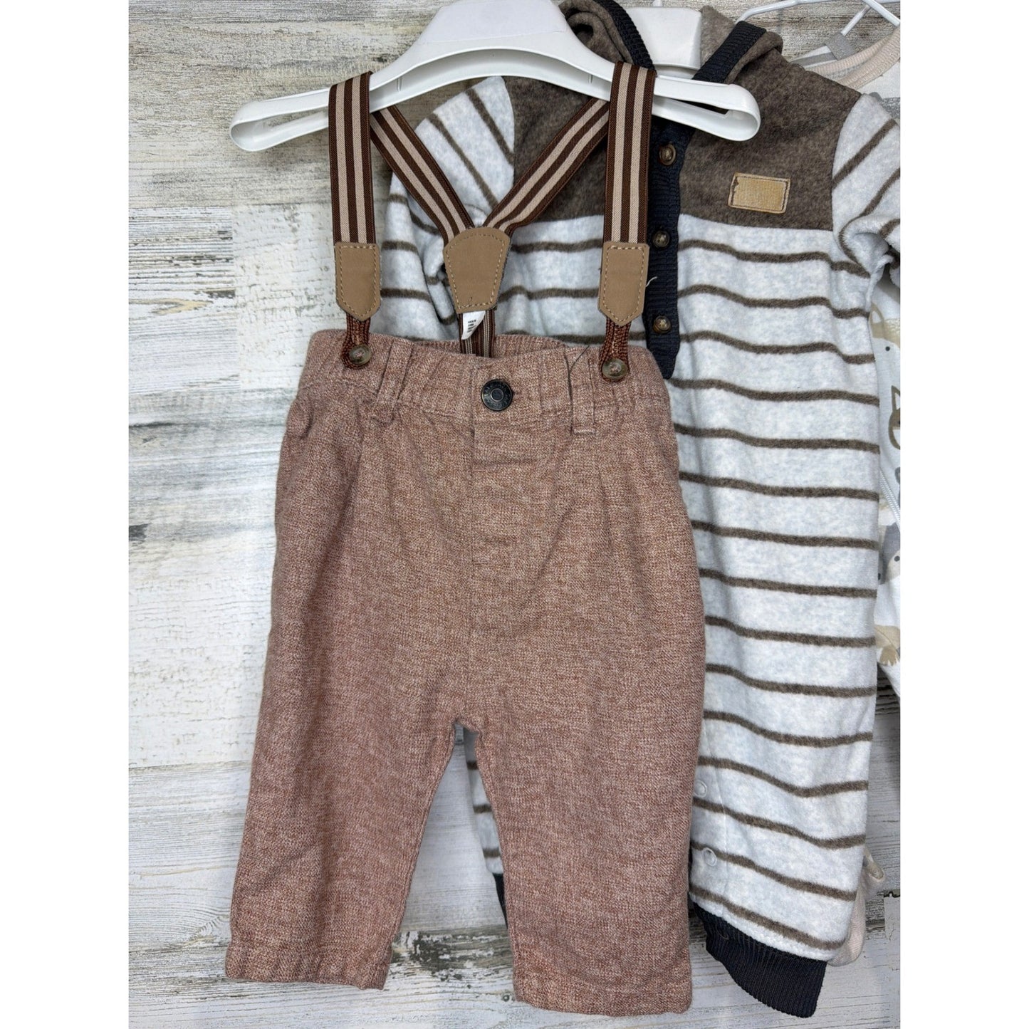 Cloud Island Carters Cat & Jack Baby Boy 0-3M Brown Blue Bundle Woodland1