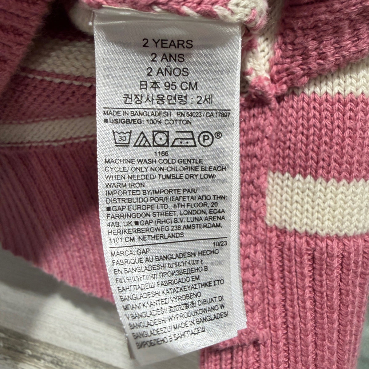 Gap Tucker + Tate Sweater Pants Set Girls 2-3 Pink Green Embroidered EUC3