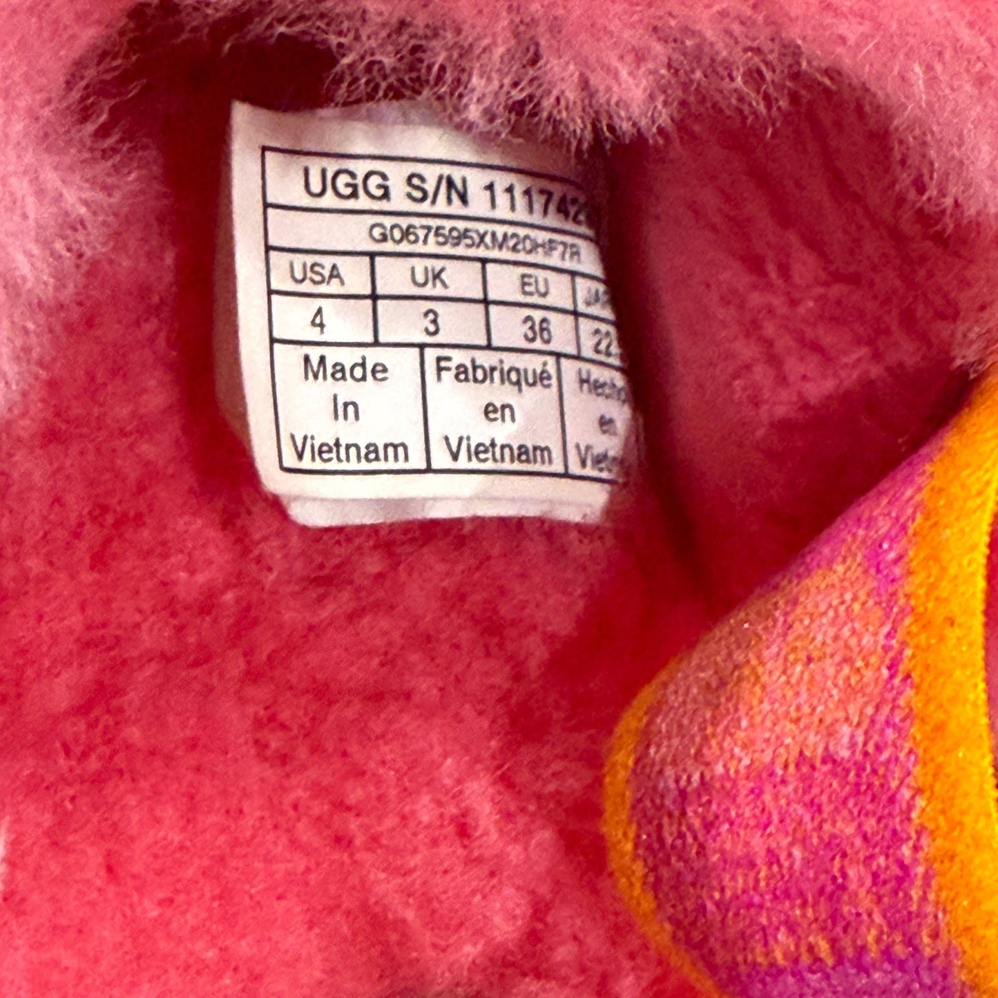 UGG Fluff Yeah Slide Girls Size 4 Pink Faux Fur Slingback Slipper7