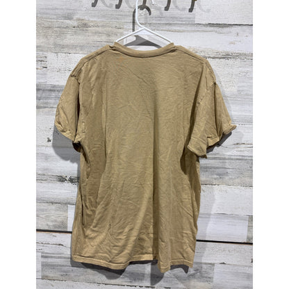 Volkswagen Wolfsburg 1949 T-Shirt Men Large Tan Graphic Tee Retro VW EUC2