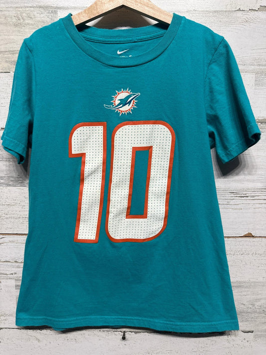 Nike Miami Dolphins T-Shirt Kids M 10/12 Aqua Tyreek Hill #10 EUC0