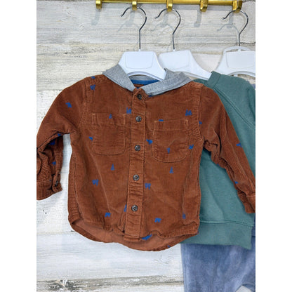 Modern Moments Carter's OshKosh Boys 18M Bundle Earthy Fall Long Sleeve Lot3