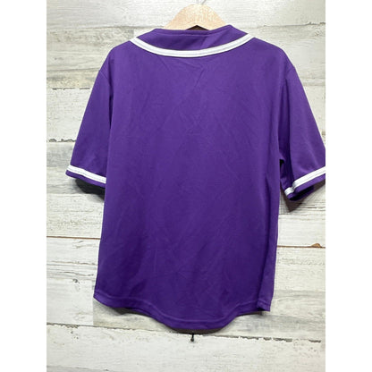 Jersey Boys Size 8 Purple White Piping Sporty EUC2