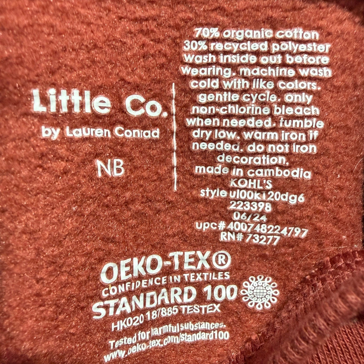Little Co Sweatshirt Boys NB Red Merry Graphic Holiday Festive EUC2