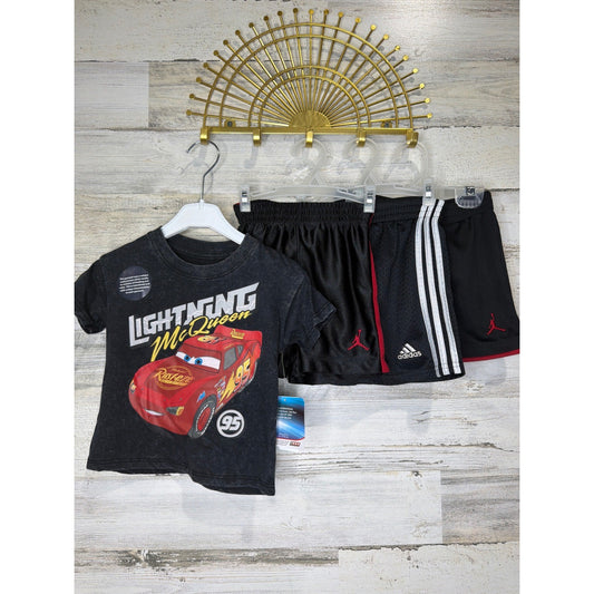 Disney Jordan Adidas Bundle Boys 18M Black Red Lightning McQueen Sporty0