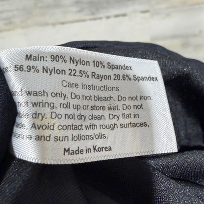 Strut Stuff Lace Waist Leotard Girls 10 Black Nylon Spandex Contemporary EUC4