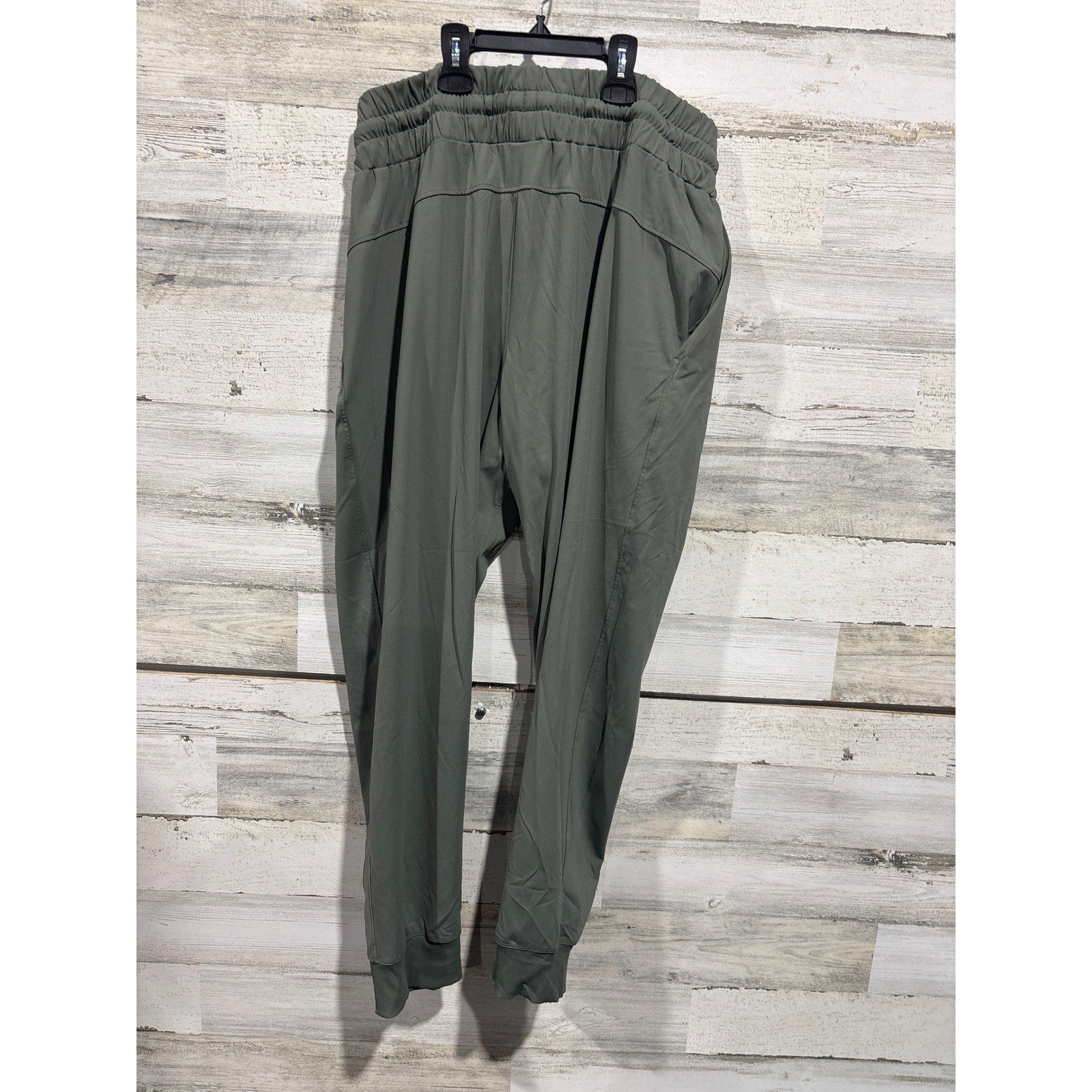 Travel Jogger Women Large Green Stretch Athleisure Gorpcore EUC2