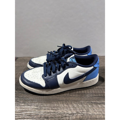 Nike Air Jordan Low Kids 4.5Y Blue White Dark Marina Blue Retro GUC2