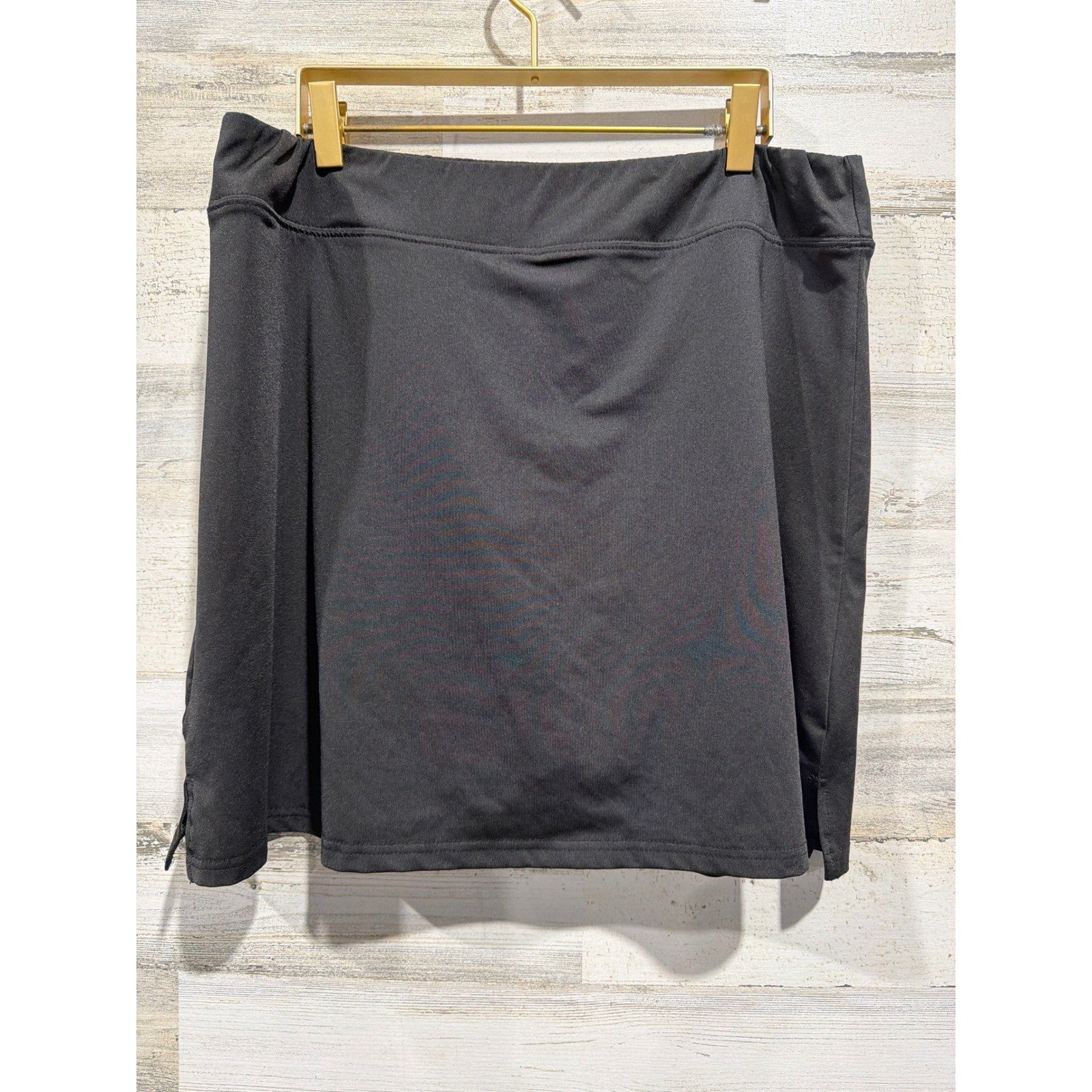 Ekouaer Skort Women XL Black Athletic Tennis Golf Mini Skirt EUC0