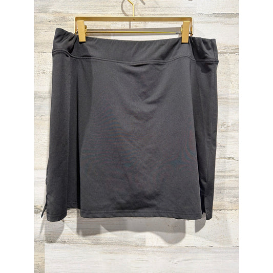 Ekouaer Skort Women XL Black Athletic Tennis Golf Mini Skirt EUC0