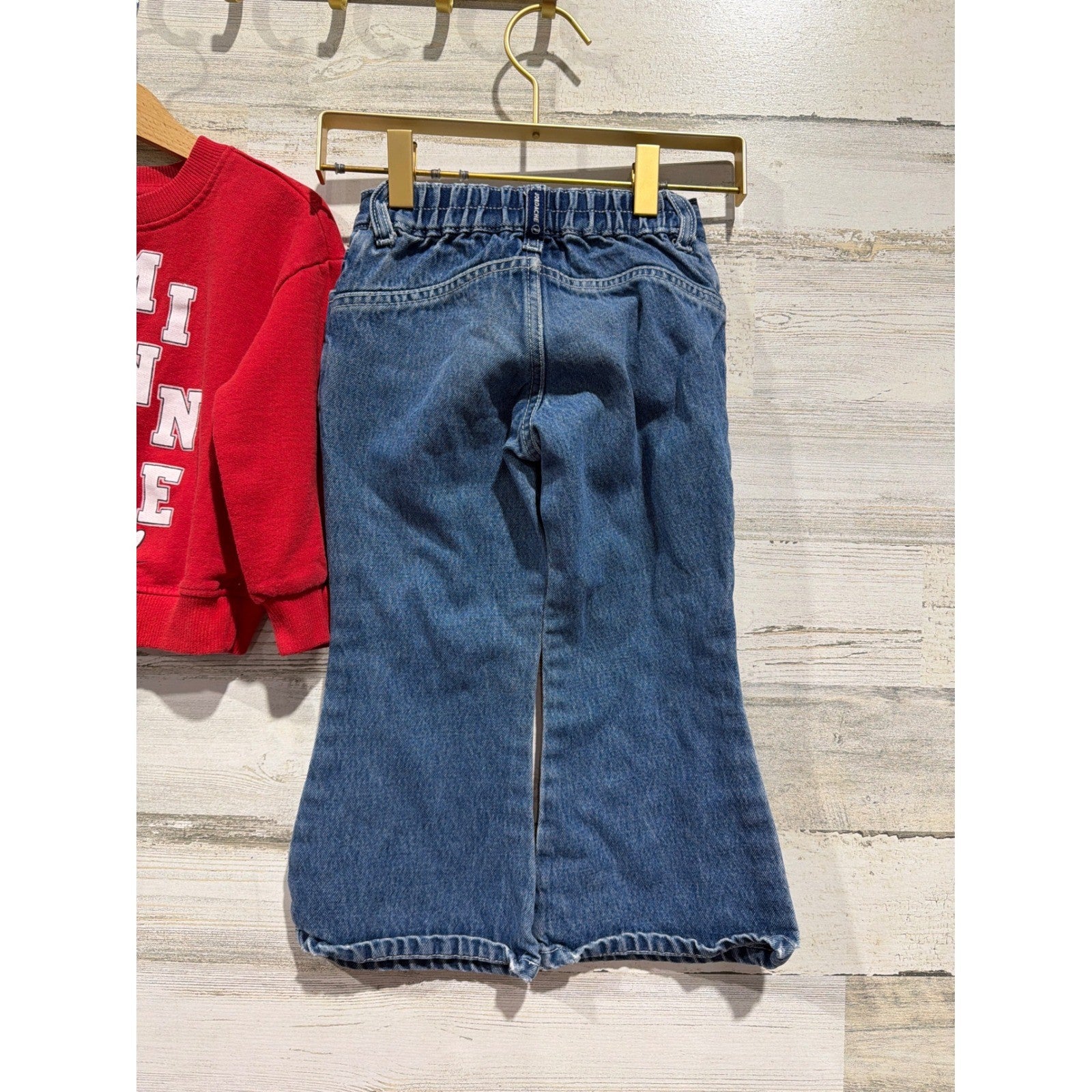 Disney Jordache Isaac Mizrahi Bundle Girls 4 Red Sweatshirts Flare Jeans4