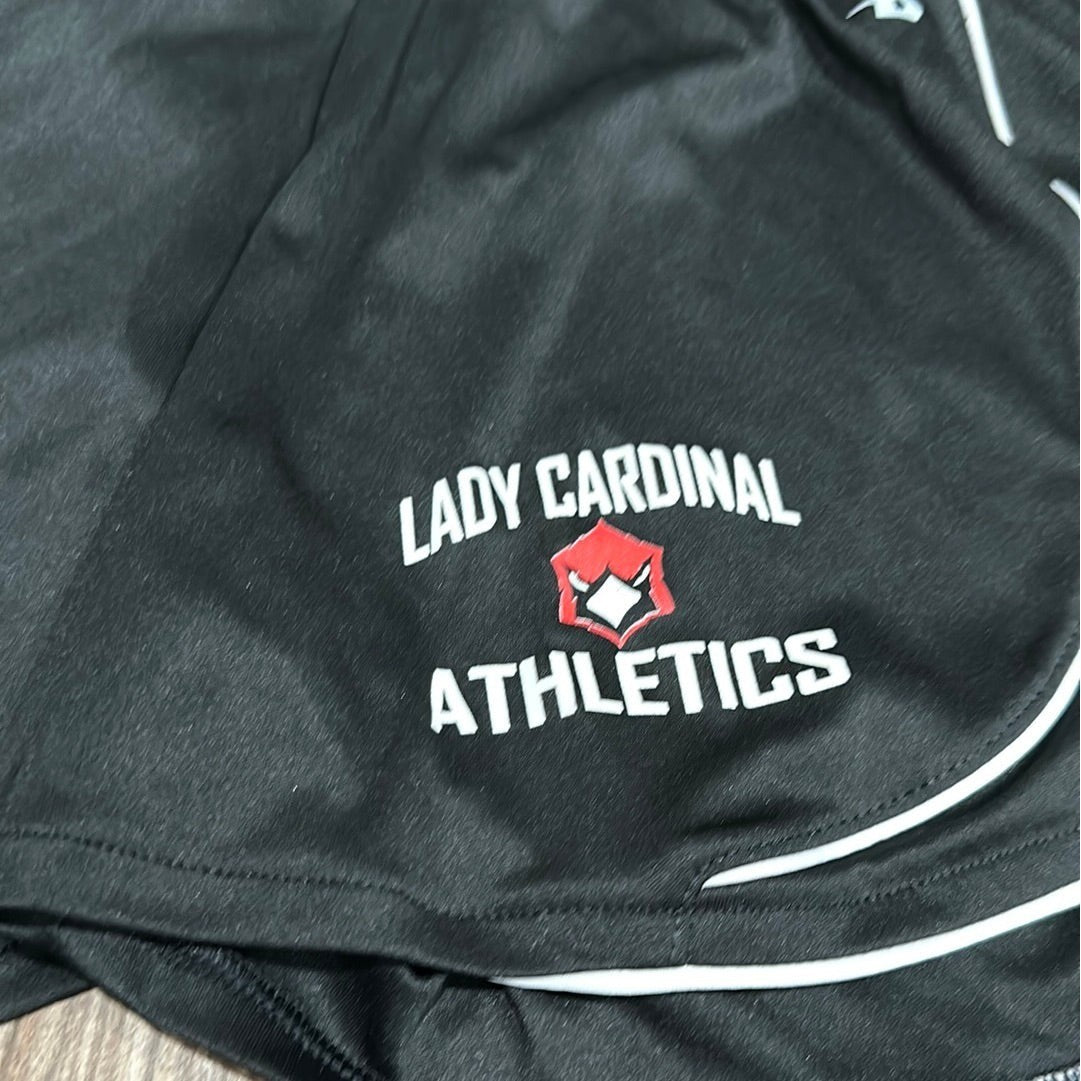 Badger Athletic Shorts Women Small Black Lady Cardinal Athletics EUC1