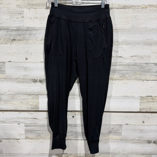 Freely High Waisted Jogger Pants Women S Black Polyester Spandex Athleisure EUC0