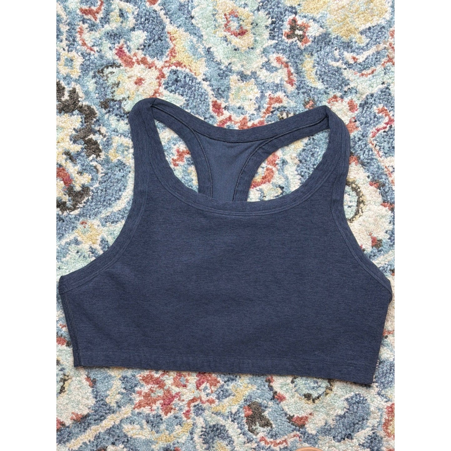 Vuori Yosemite Sports Bra Women S Charcoal Heather High Neck Racerback EUC0