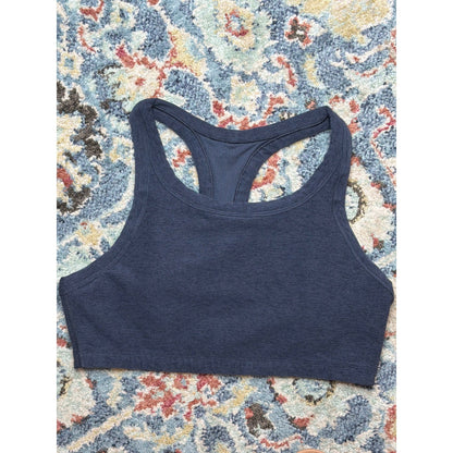 Vuori Yosemite Sports Bra Women S Charcoal Heather High Neck Racerback EUC0
