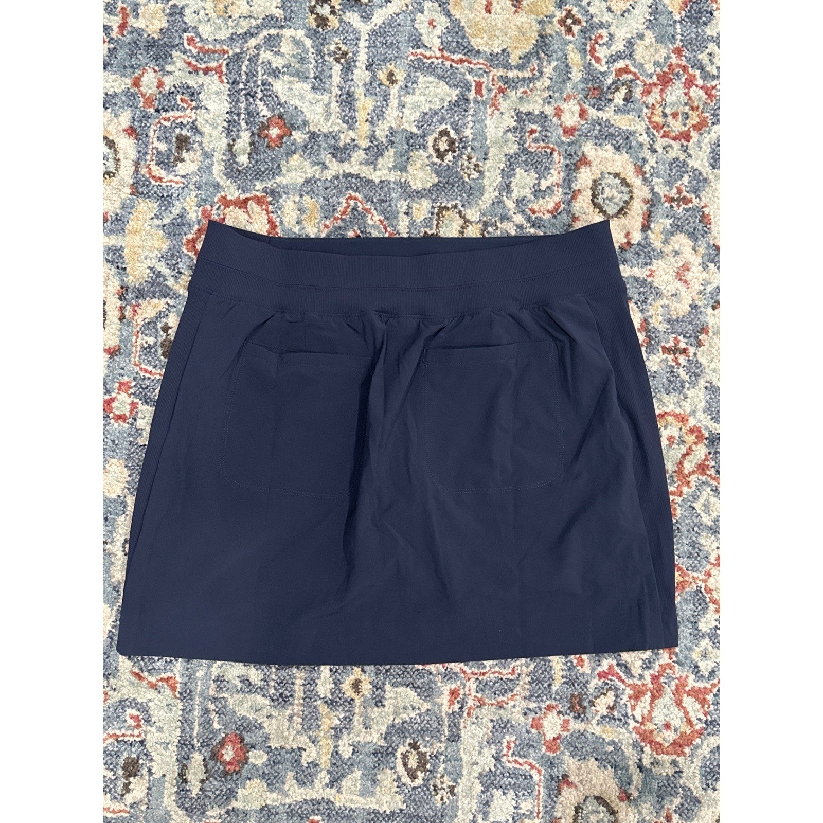 Athleta Brooklyn Skort Women 14 Navy Blue Active Travel Golf Mini Skirt NWT3