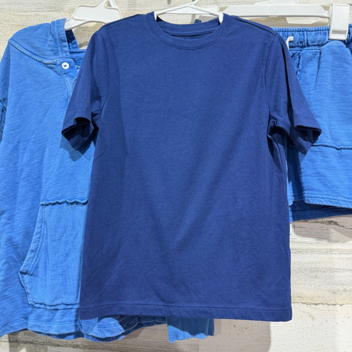 Cat & Jack Wonder Nation Bundle Boys S 6/7 Blue Hoodie Tee Shorts Casual2