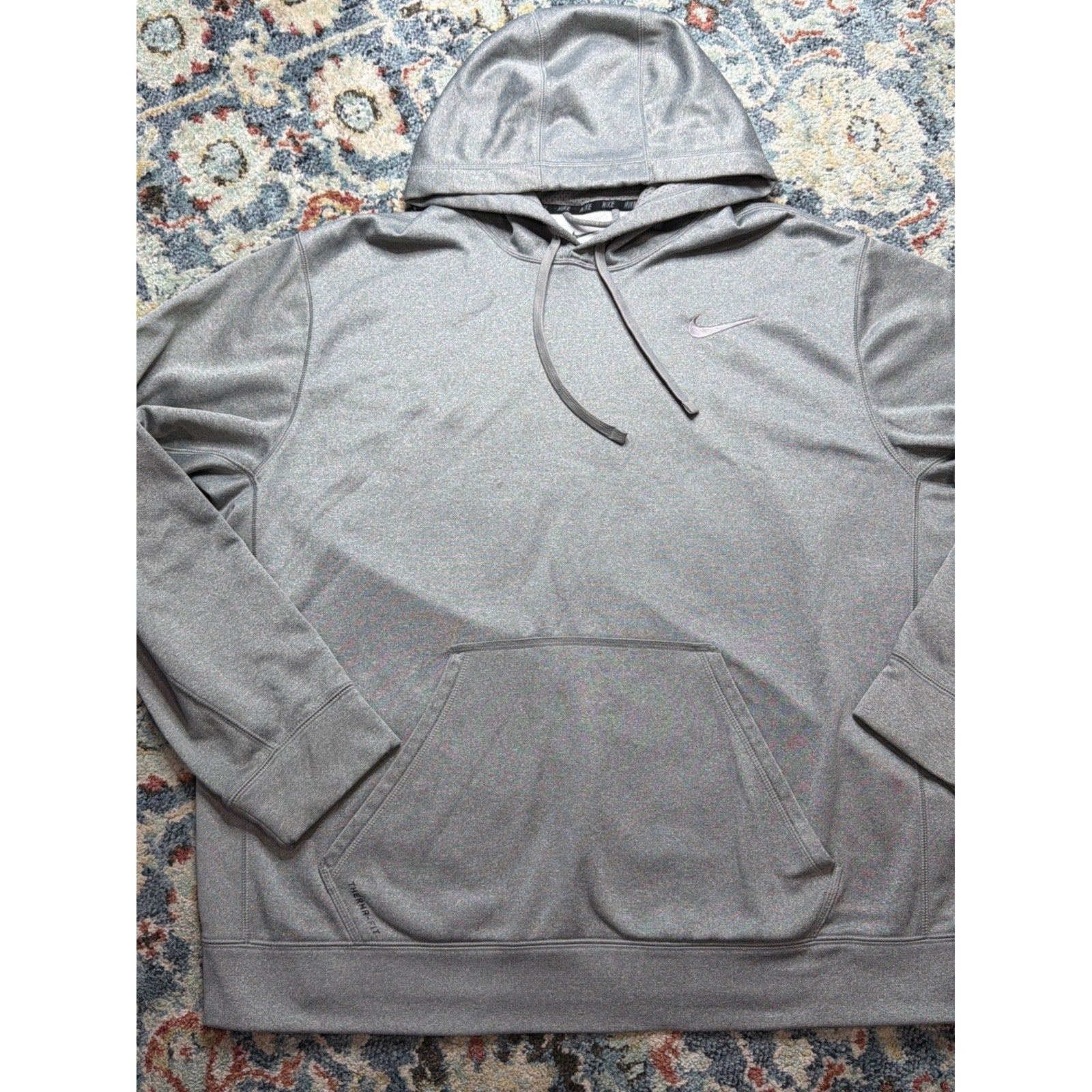Nike Therma-FIT Hoodie Mens XXL Grey Pullover Performance Sweatshirt1