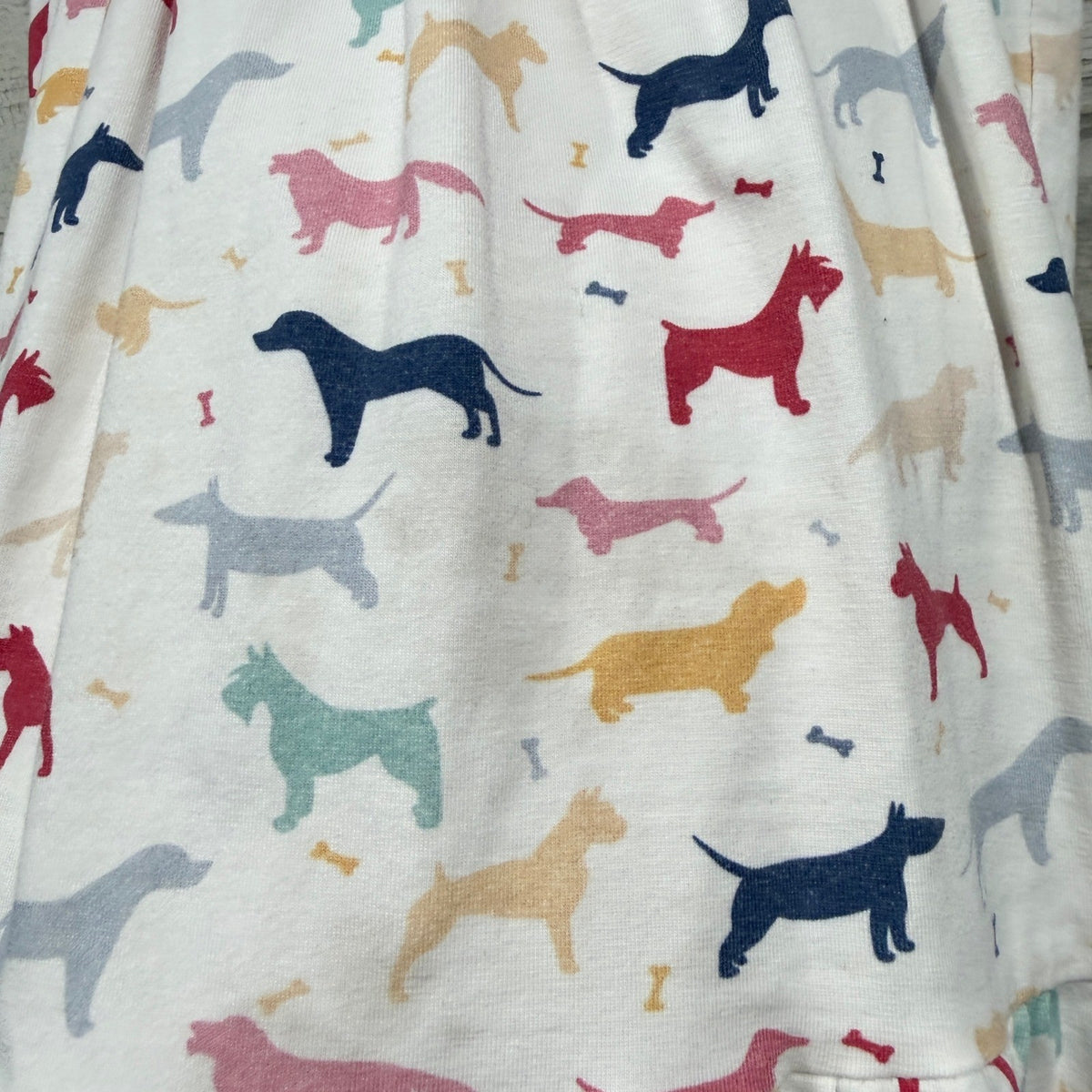 Cheeky Plum Dress Girls 10/12Y Pink Dog Print Ruffle Hem Play *Flawed6