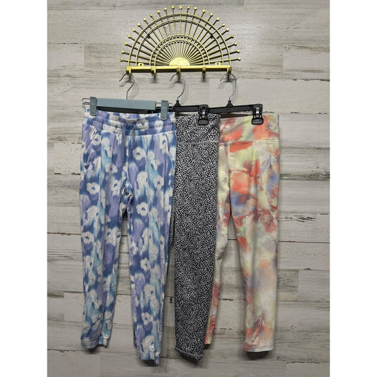 Old Navy Leggings & Joggers Girls M Multicolor Tie Dye Leopard Bundle EUC0