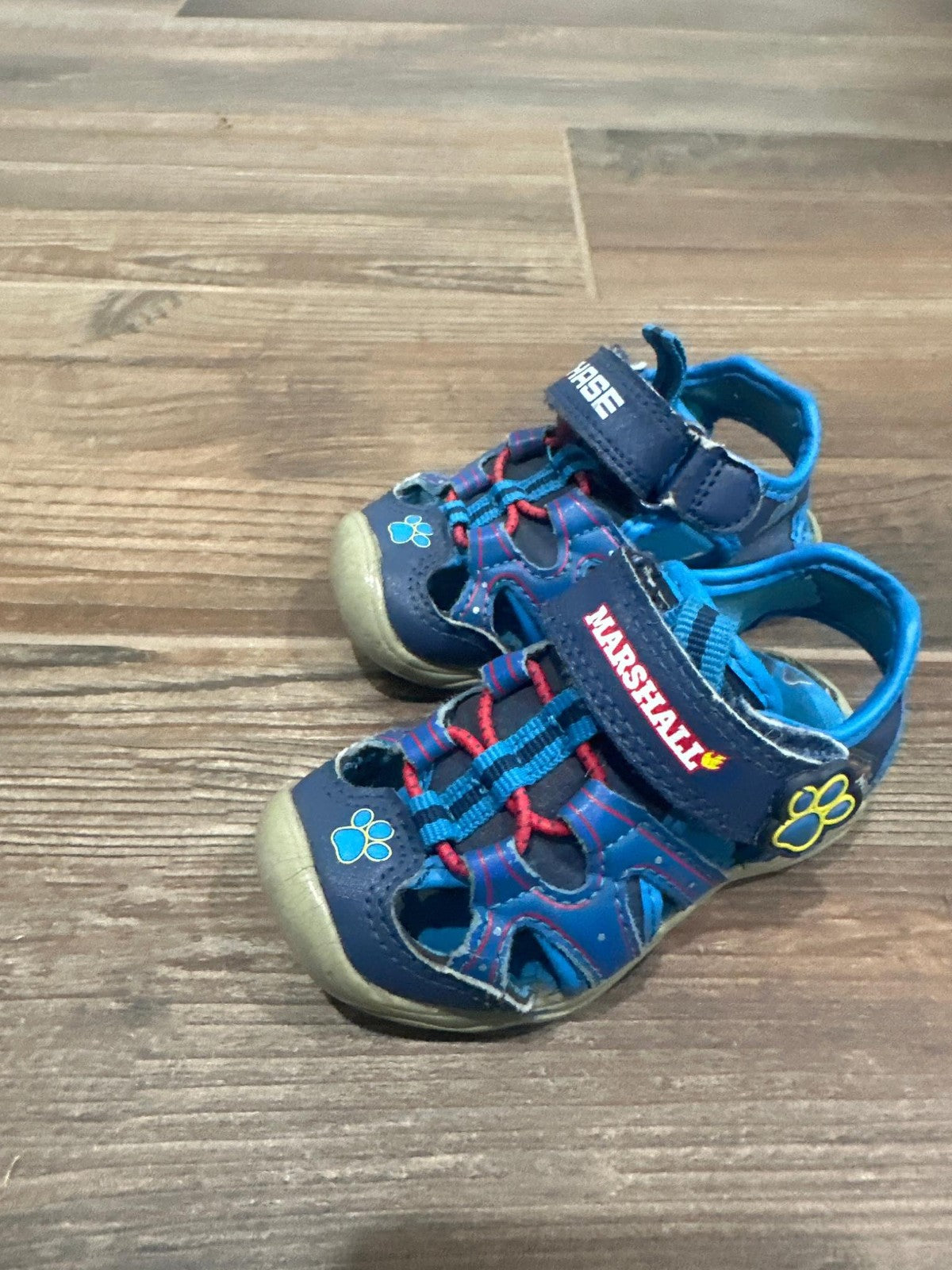 Paw Patrol Fisherman Sandals Boys Size 5 Blue Chase Marshall GUC2