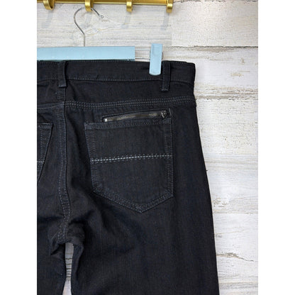 Uproar Straight Leg Jeans Boys 18 Husky Black Adjustable Waist Skater3