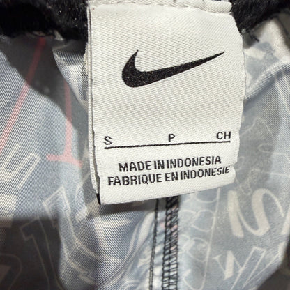 Nike All Over Logo Print Shorts Men Small Black Polyester Streetwear Flawed*3
