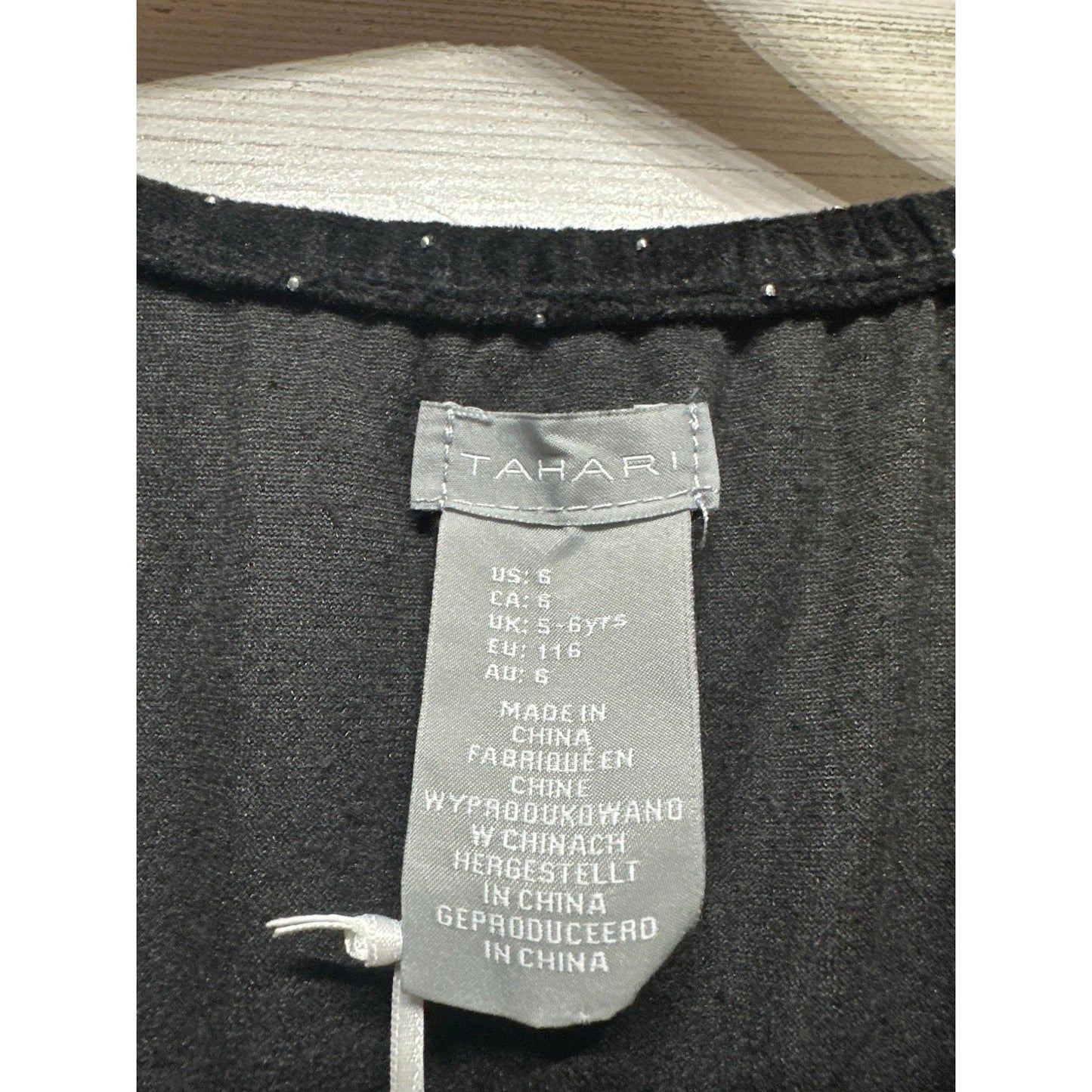 Tahari Velvet Jumpsuit Girls Size 6 Black Silver Glitter Flutter Sleeve NWT4