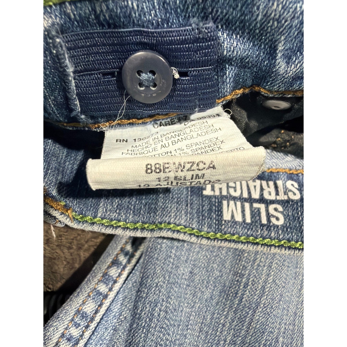 Wrangler Retro Slim Straight Jeans Boys 12 Slim Blue Denim Cowboy Western EUC7