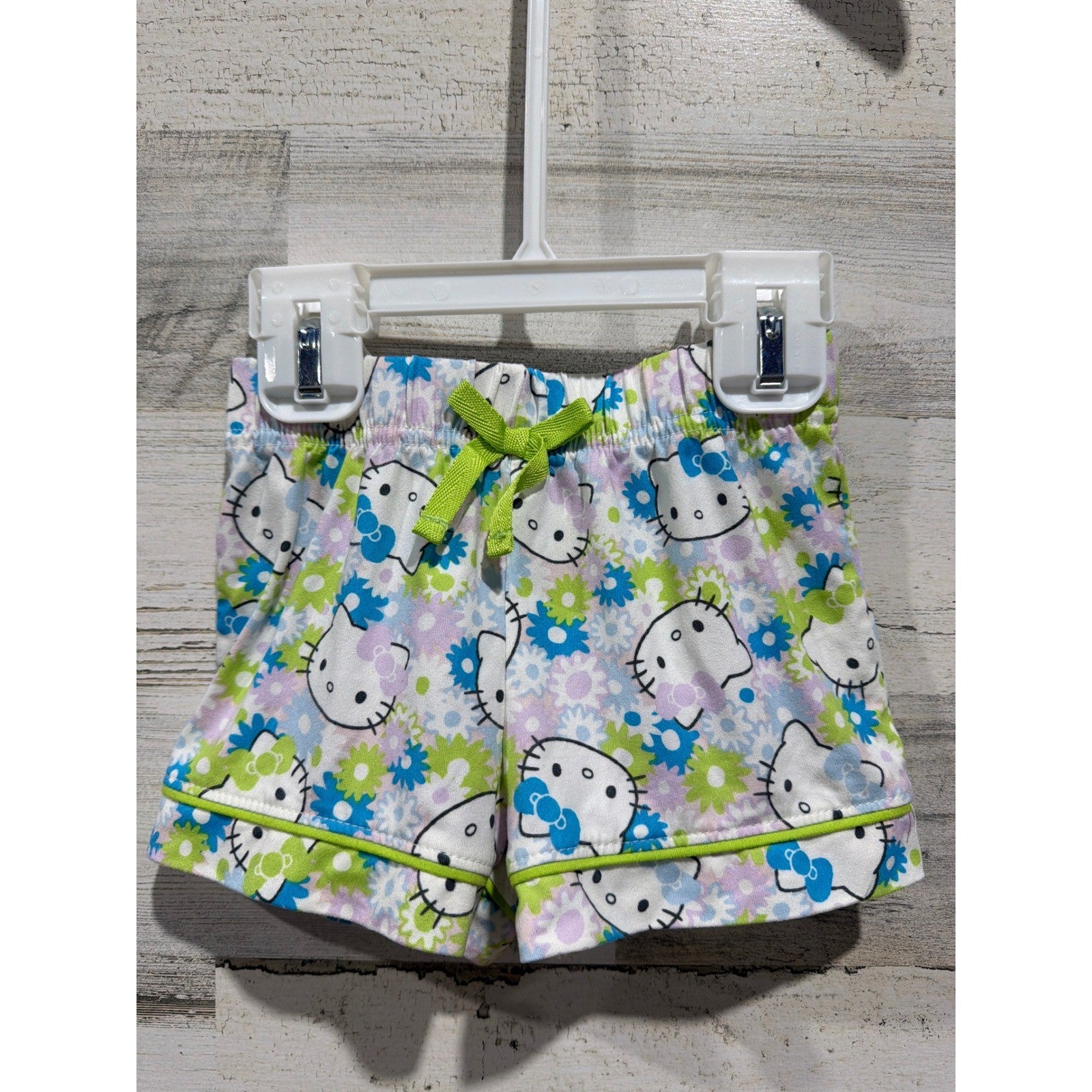 Hello Kitty Cat & Jack Girls 2T Pink Navy Bundle Pajamas Dress Shorts EUC5