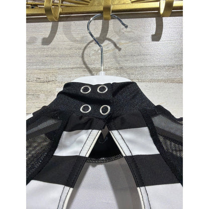 Weissman Dance Costume Girls Small Child SC Black White Stripe 5678 Performance4