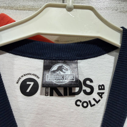 Cotton On Kids Graphic T-Shirt Bundle Boys 7 Multi Jurassic Park Flawed*3