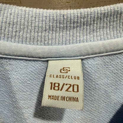Class Club Sweatshirt Kids 18/20 Light Blue Fox Logo Preppy *Flawed2