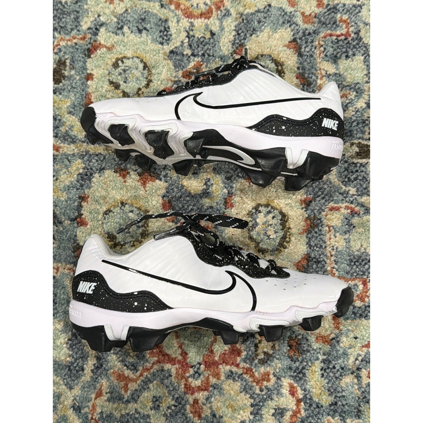 Nike Vapor Ultrafly 4 Keystone GG Youth 4.5Y White Black Fastflex Cleats EUC0