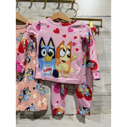 Bluey Sesame Street Garanimals Bundle Girls 2T Pink Blueycore EUC3