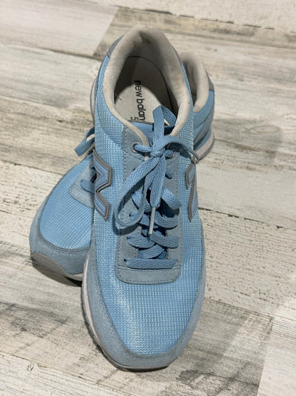 New Balance 501 Sneaker Women 8.5 Blue Suede Mesh Retro Ripple Sole EUC3