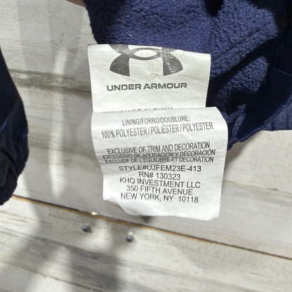 Under Armour Jacket Boys 5 Blue ColdGear Fleece Lined Windbreaker EUC5