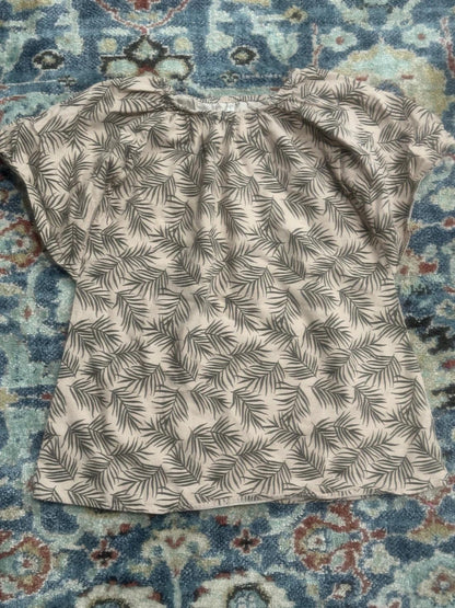 Rylee + Cru Palm Leaf Tunic Girls 4-5Y Tan Tropical Boho EUC0