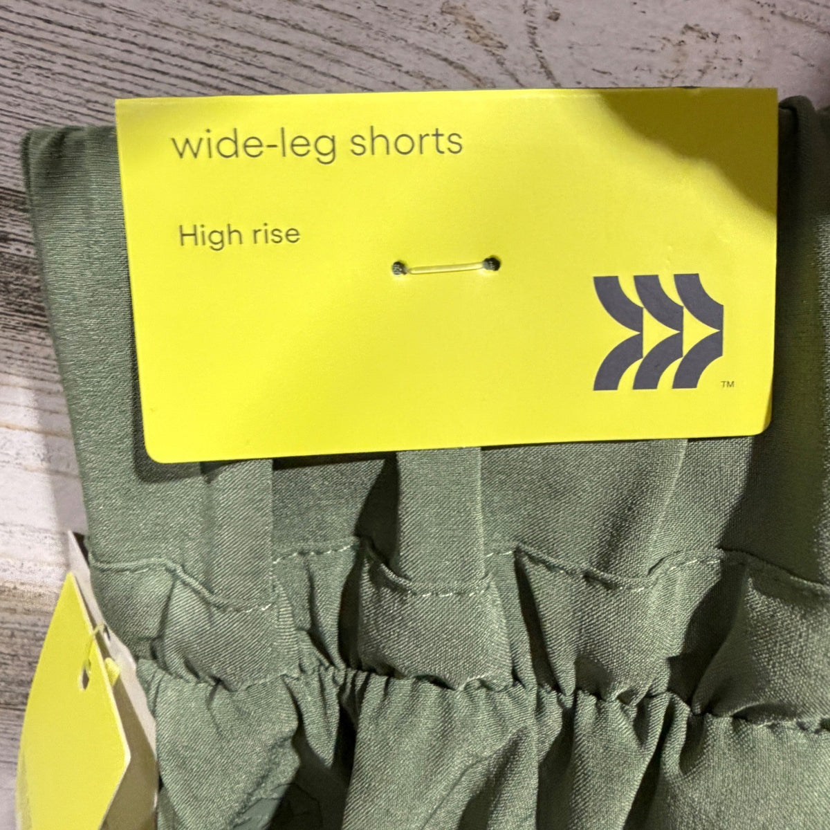 All in Motion 3.5" Wide Leg Shorts Women M Green Stretch High Rise NWT5