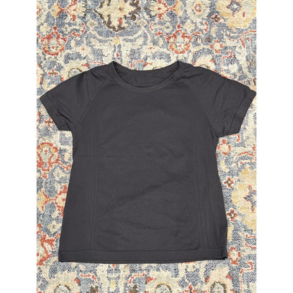 Old Navy Active Tech Shirt Women XL Black Seamless Raglan Athleisure EUC0