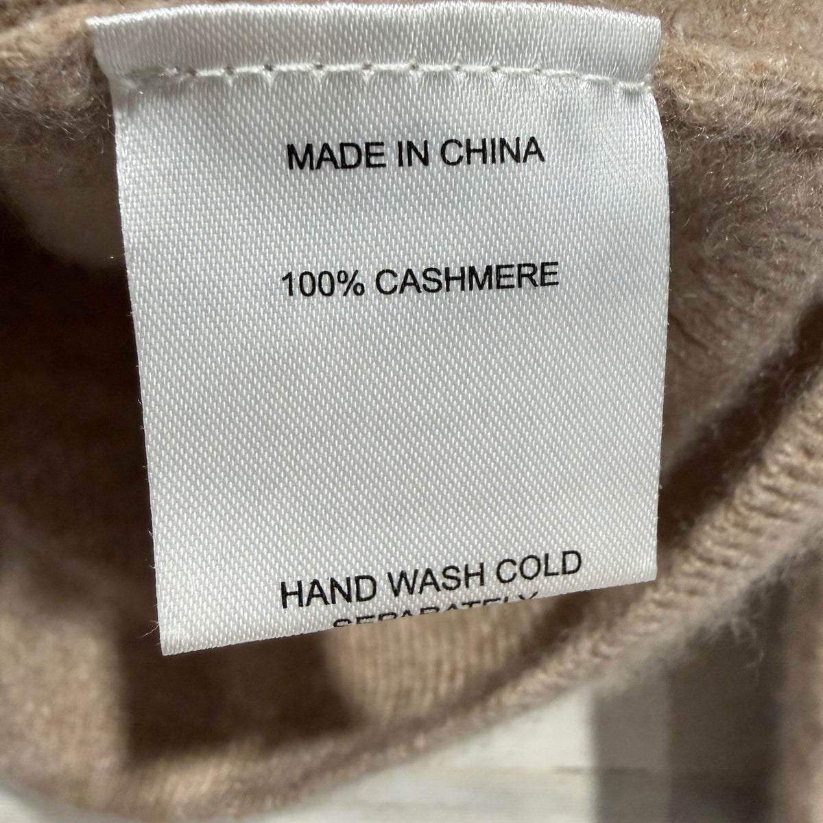 Quince Mongolian Cashmere Crewneck Sweater Women XS Tan 100% Cashmere Flawed*2