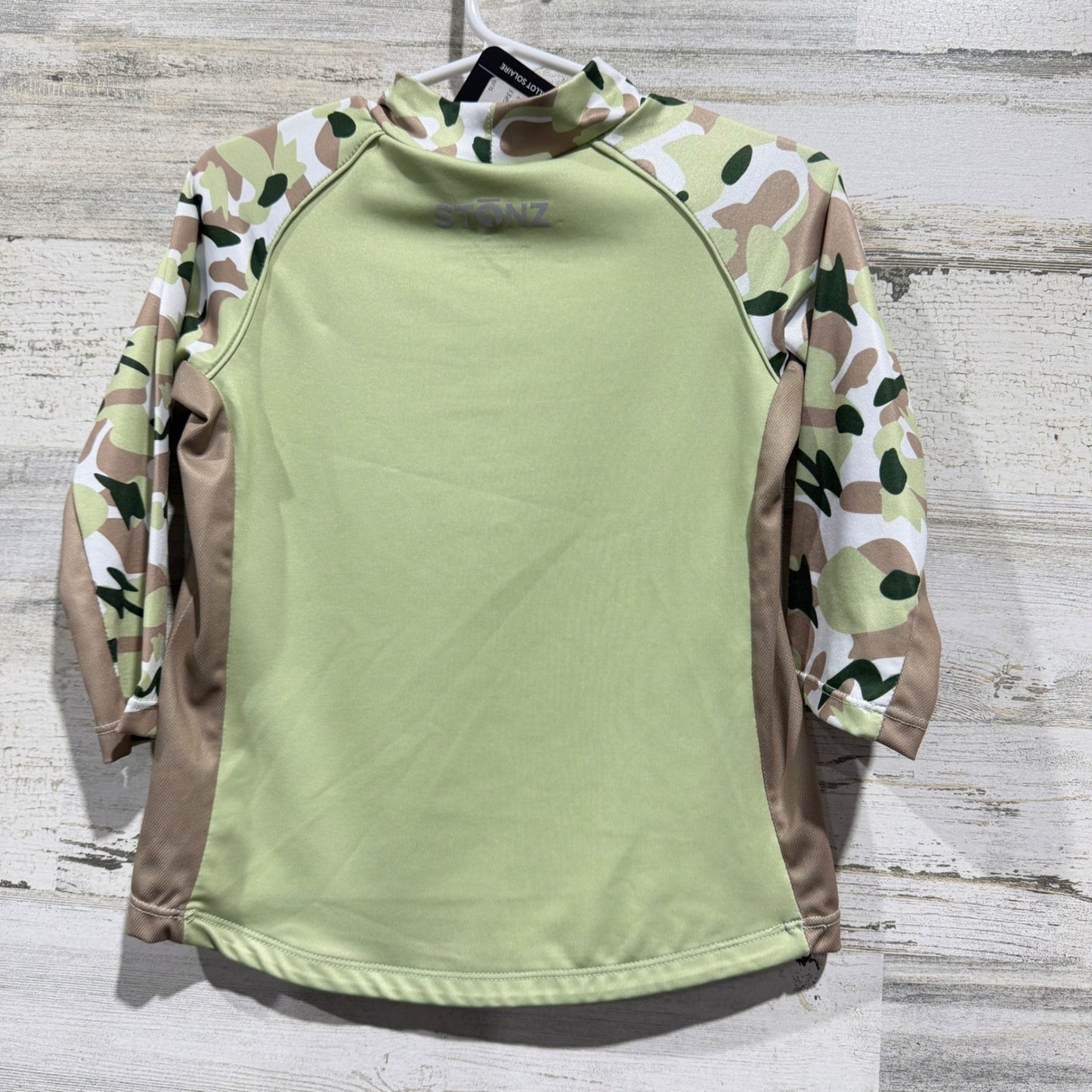 Stonz Sun Shirt Boys 2T Green Camo UPF 50 Rash Guard Gorpcore NWT3